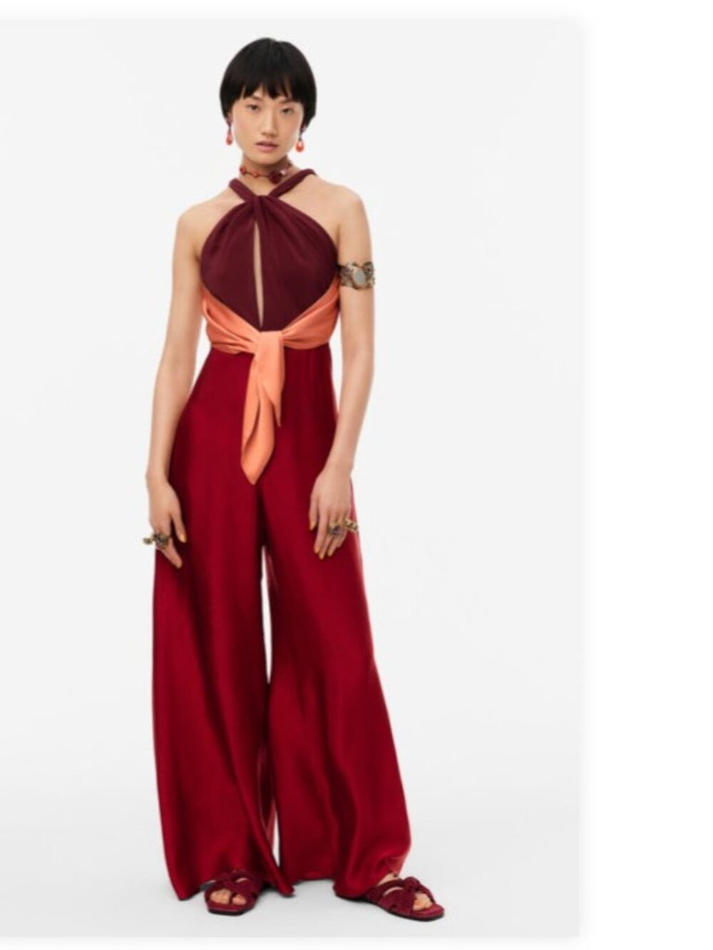 Zara Limited Edition Red Jumpsuit